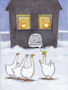 Cartoon: auferstehung (small) by Petra Kaster tagged weihnachten,religion,glaube,auferstehung,fake,new,gänse,lampen,hoffnung,relirionen,essen