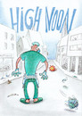 Cartoon: high noon (small) by Petra Kaster tagged corona,pandemie,naturkatastrophe,impfen,impfstoff,western,lockdown,ausgangssperre,ausgangsbeschränkung,kontaktverbot,virus,gesundheit,ärzte,virologen