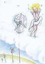 Cartoon: hot heaven (small) by Petra Kaster tagged energiewende,windräder,enrnergiepolitik,marilyn,monro,ökostrom
