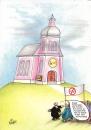 Cartoon: Raucherkirche (small) by Petra Kaster tagged nichtraucherschutz,raucher,minderheitenschutz,gesundheitsvorsorge,fitness,kirche,artenschutz