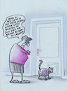 Cartoon: Ultimatum (small) by Petra Kaster tagged corona,pandemie,virus,medizin,panik,ausgangssperre,isolation,einsamkeit,vereinsamung,kontakt,kontaktsperre,katzen,gesellschaft,freunde,senioren,alte,rentner