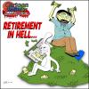 Cartoon: Retirement in Hell (small) by yusanmoon tagged simpsons matt groening yu san moon cartoon comic funny humor life in hell