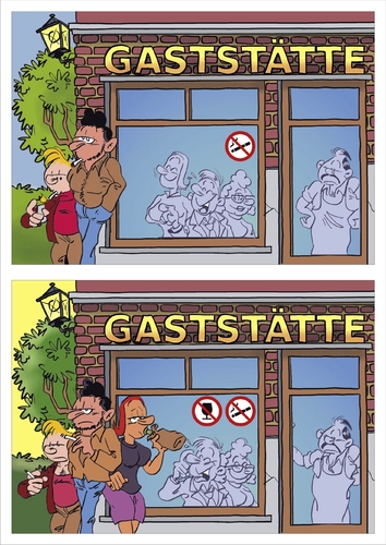 Cartoon: Mysteriöses Gaststättensterben (medium) by Marcel und Pel tagged gaststätte,gasthaus,gasthof,kneipe,wirtshaus,restaurant,cafe,kneipensterben,gaststättensterben,rauchverbot,alkoholverbot,heizpilzverbot,verbotsolympiade,umerziehung,bevormundung,gaststätte,gasthof,gasthaus,kneipe,wirtshaus,restaurant,kneipensterben,gaststättensterben,rauchverbot