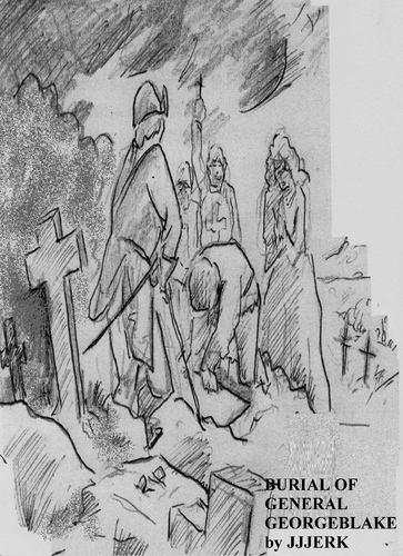 Cartoon: Burial of General George Blake (medium) by jjjerk tagged general,george,blake,irish,ireland,burial,night,united,irishman,cartoon,caricature,rebellion,1798