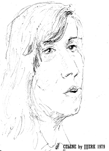 Cartoon: Celene (medium) by jjjerk tagged celene,beziers,france,french,cartoon,caricature,portrait