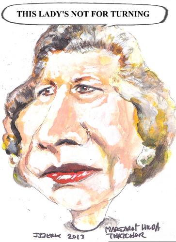 Cartoon: Margaret Hilda Thatcher (medium) by jjjerk tagged margaret,thatcher,prime,minister,england,english