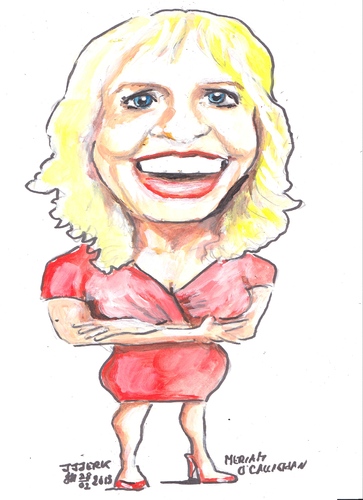 Cartoon: Meriam O Callaghan (medium) by jjjerk tagged meriam,rte,red,prime,time,announcer,news,irish,ireland,cartoon,caricature,blue,blonde