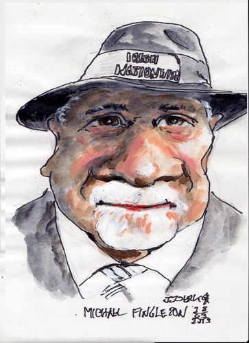 Cartoon: Michael Fingelton (medium) by jjjerk tagged caricature,cartoon,ireland,bank,nationwide,irish,fingleton,michael