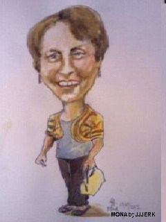 Cartoon: Mona (medium) by jjjerk tagged mona,coolock,library,art,group,dublin,ireland,irish,cartoon,caricature,handbag,yellow