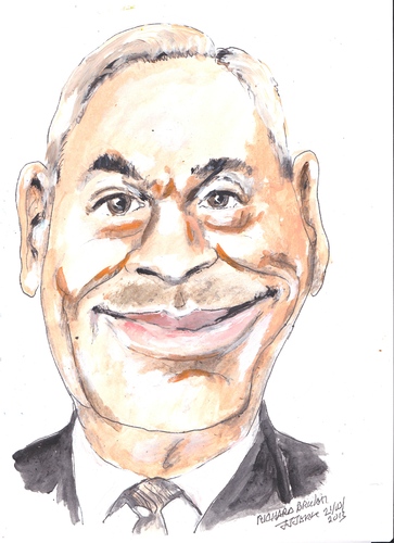 Cartoon: Richard Bruton (medium) by jjjerk tagged richaed,bruton,ireland,fine,gael,politician,irish,tie