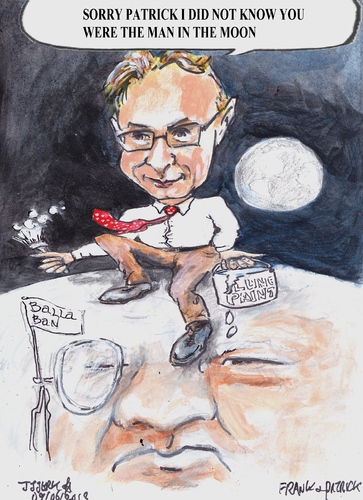 Cartoon: Sorry Patrick (medium) by jjjerk tagged dea,sorry,patrick,frank,cartoon,caricature,astronomy,irish,ireland,moon,sir,moore