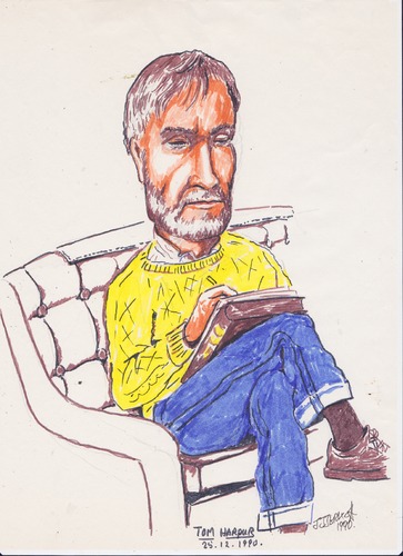 Cartoon: Tom (medium) by jjjerk tagged yellow,tom,sketching,irish,ireland,blue