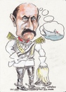 Cartoon: 2 Bismarcks (small) by jjjerk tagged bismarck,otto,von,prussian,german,chancellor,cartoon,famous,helmet,caricature,ship,battleship