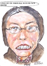 Cartoon: A wee bit of trouble (small) by jjjerk tagged rosie martin cartoon glasses caricature play teeth irish ireland