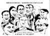 Cartoon: Actors in a play (small) by jjjerk tagged actors,ireland,irish,cartoon,caricature,black,white