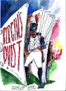 Cartoon: Bergins Quest (small) by jjjerk tagged bergin daniel philippe cuirassier france cartoon book war history historical harpur flames fire caricature