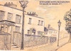 Cartoon: Downshire Hotel (small) by jjjerk tagged downshire,hotel,cartoon,ireland,blessington,wicklow,lamp,post,railing,lights