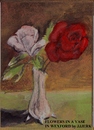 Cartoon: Flowers in a vase (small) by jjjerk tagged rose,flowers,vase,cartoon,caricature,wexford,ireland,glass