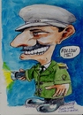 Cartoon: Follow me (small) by jjjerk tagged usher cartoon caricature green uniform braid movie cinema dublin irish ireland