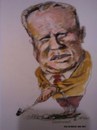 Cartoon: Goldfinger (small) by jjjerk tagged goldfinger bond james gold film spy auric acrylic portrait