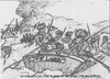 Cartoon: Gunboats on the Barrow 1798 (small) by jjjerk tagged gun,boats,soldiers,barrow,rebellion,ross,wexford,cartoon,caricature
