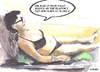 Cartoon: In the Spanish sun (small) by jjjerk tagged mary,spain,ben,el,madina,ireland,irish,cartoon,caricature