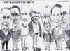 Cartoon: Magnificent Seven (small) by jjjerk tagged bell,art,group,darndale,cartoon,caricature,glasses,irish,ireland,artists,painters