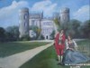 Cartoon: Malahide Castle (small) by jjjerk tagged malahide castle dublin ireland irish rebellion red cartoon couple green blue caricature