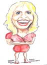 Cartoon: Meriam O Callaghan (small) by jjjerk tagged meriam rte red prime time announcer news irish ireland cartoon caricature blue blonde