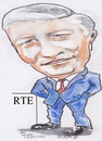 Cartoon: Pat kenny (small) by jjjerk tagged pat kenny rte cartoon caricature broadcaster famous people tie red blue irish ireland