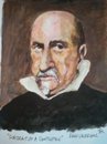 Cartoon: Portrait of a gentleman (small) by jjjerk tagged diago,valasquez,painter,spain,spanish,cartoon,caricature,famous,mustache