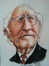 Cartoon: President Higgins (small) by jjjerk tagged president higgins famous portrait tie red glasses