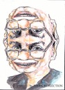 Cartoon: Reflection (small) by jjjerk tagged reflection,jjjerk,glasses,cartoon,caricature,portrait,blue