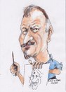 Cartoon: Zed (small) by jjjerk tagged zed,cartoon,caricature,artist,painter,split,blue,mustache,beard