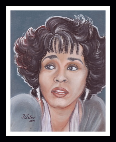 Cartoon: R.I.P.Whitney Houston! (medium) by Kidor tagged actress,singer,kidor,houston,whitney,vasile,iralia