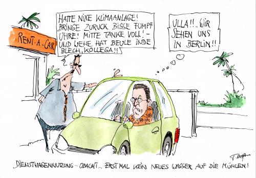 Cartoon: no title (medium) by plassmann tagged ulla,schmidt,dienstwagen