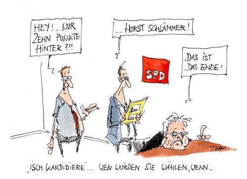 Cartoon: no title (medium) by plassmann tagged steinmeier,wahl,spd,schlämmer