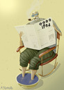 Cartoon: 4 (small) by popov tagged newspaper,media,computer,old,man