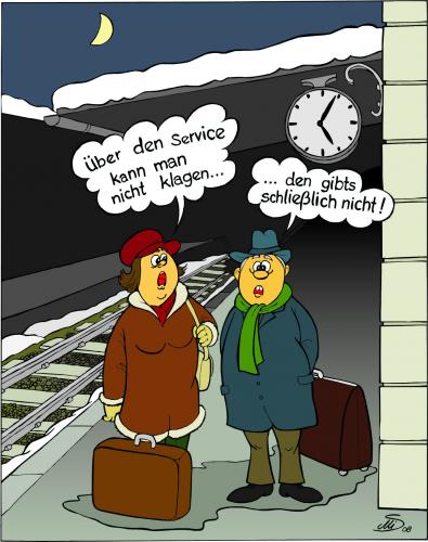 Cartoon: Die Bahn (medium) by MiS09 tagged db,die,bahn,servicewüste,reisen
