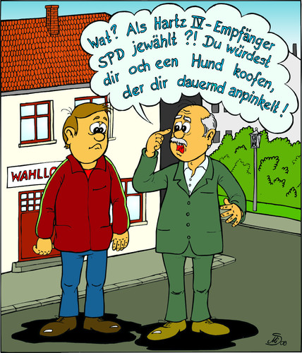 Cartoon: Man hat die Wahl (medium) by MiS09 tagged wahl,hartz4,nachdenken,wahlinhalte,zukunft