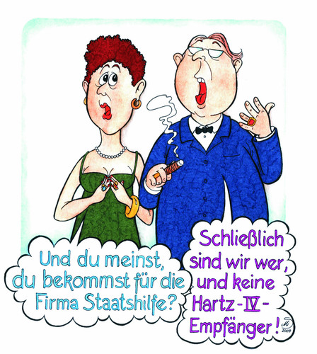 Cartoon: Staatshilfen in Krisenzeiten (medium) by MiS09 tagged krise,wirtschaft,konjukturpakete,staatshilfe