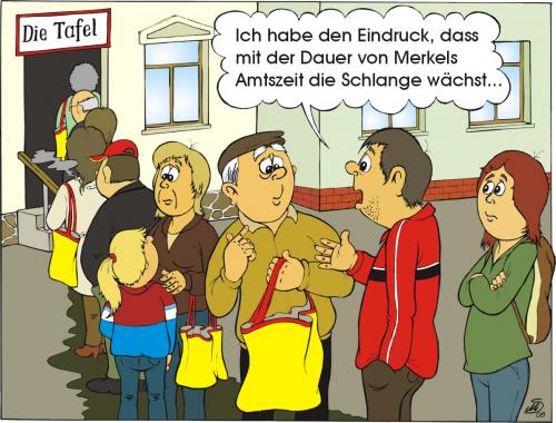 Cartoon: Trend bei der Tafel (medium) by MiS09 tagged tafel,armut,kinderarmut,hartziv,grundsicherung,bedarfsgemeinschaft,algii