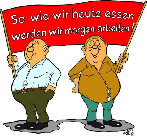 Cartoon: Zufriedenes Volk (medium) by MiS09 tagged übergewicht,wohlstand,ernährung,frust,essen,gesundheit