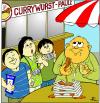 Cartoon: Currywurst (small) by MiS09 tagged currywurst,essen,nahrung,wurst,berlin,kultur,ernährung,fast,food,geschmack,imbiss