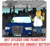 Cartoon: Wie wir die Umwelt retten (small) by MiS09 tagged umwelt,klima,umweltplakette,umweltschutz,innenstädte,auto,abgase,umweltverschmutzung,co2ausstoß