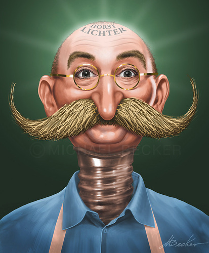 Cartoon: Horst Lichter (medium) by Michael Becker tagged lebenskünstler,koch,lichter,horst,lecker,entertainer