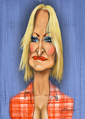 Cartoon: Sarah Conner (medium) by Michael Becker tagged michael,becker,micbec,sarah,conner,sängerin,karikatur,portrait