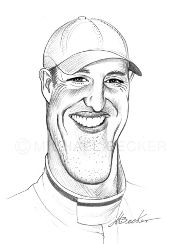 Cartoon: Schumi (medium) by Michael Becker tagged schumi,michael,schumacher,rennfahrer,formel,eins,race,of,champions,mercedes,karikatur