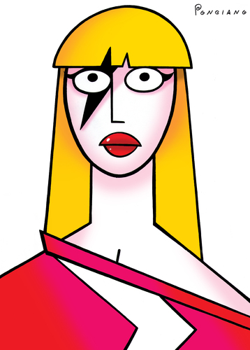 Cartoon: Lady Gaga (medium) by Ponciano tagged lady,gaga,musicians,celebrities