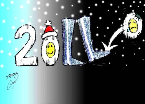 Cartoon: 2011 year (medium) by Hossein Kazem tagged 2011,year